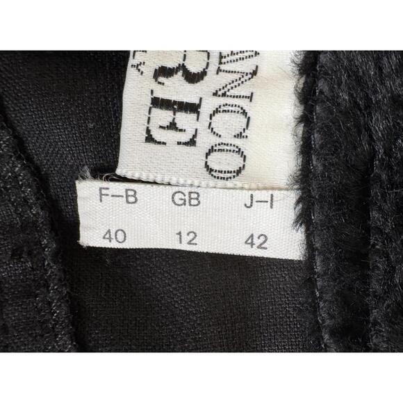 Gianfranco Ferre Black Faux Fur Pants 4 #236100G77B - Picture 11 of 12